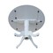 International Concepts Round 42 in Round Dual Drop Leaf Pedestal Table, White, 42 in W, 42 in L, 29.5 in H, Wood, White T08-42DP - alternate 5